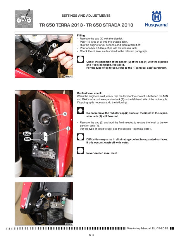 2012-2014 Husqvarna TR650 TR 650 Terra Service Manual