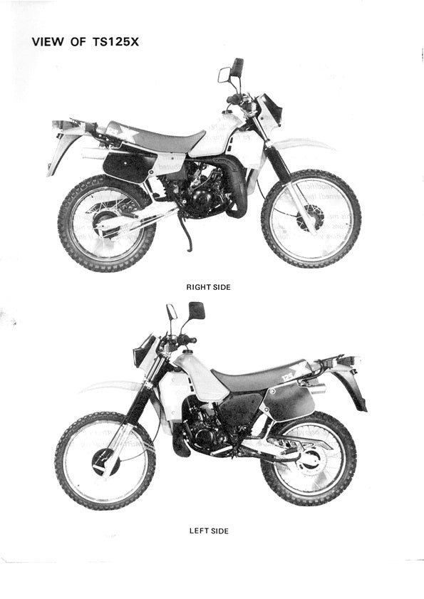 1984-1989 Suzuki TS 125X TS125X Service Manual