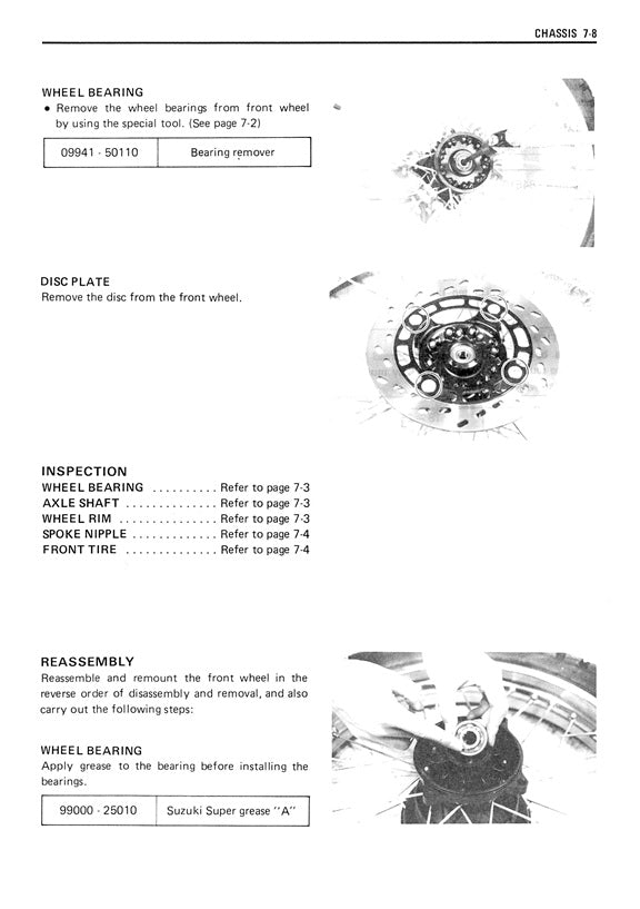 1984-1989 Suzuki TS 125X TS125X Service Manual