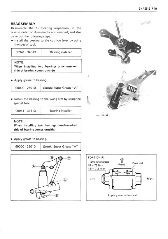 1984-1989 Suzuki TS 125X TS125X Service Manual