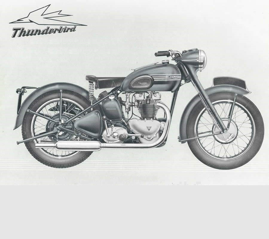 1945-1955 Triumph Thunderbird 6T Servicehandbuch