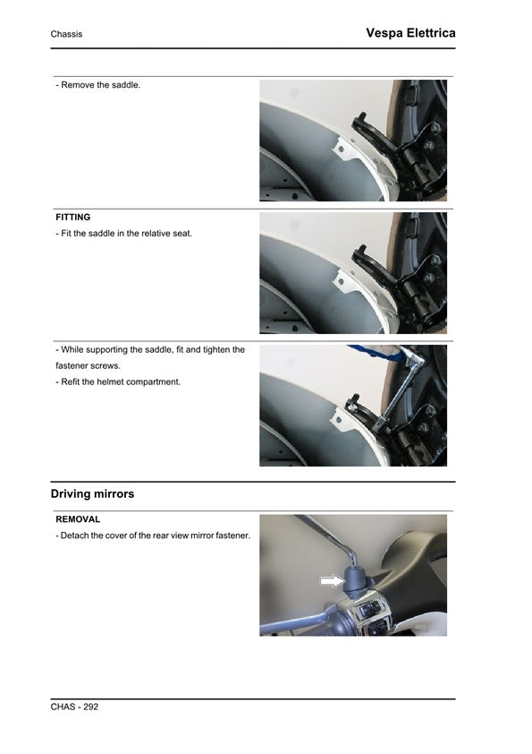 2018 Onwards Vespa Elettrica Scooter Service Manual