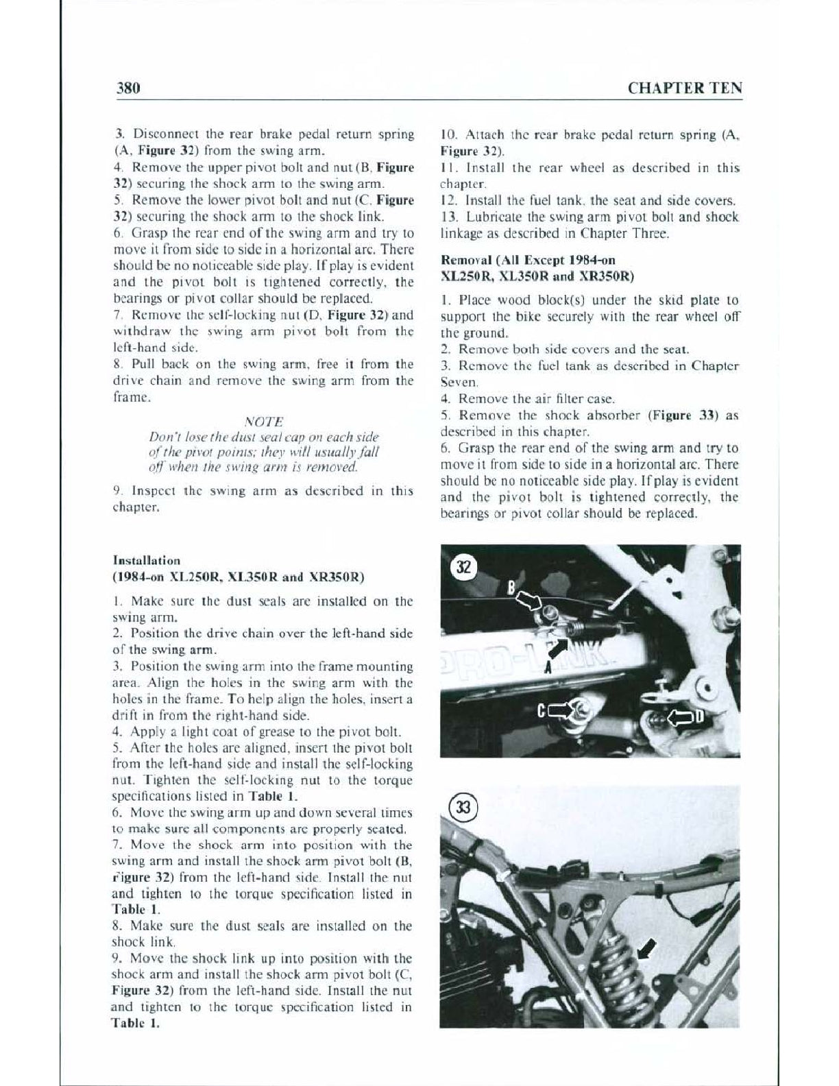 1983 to 1985 Honda XR350R XR 350 Service Manual