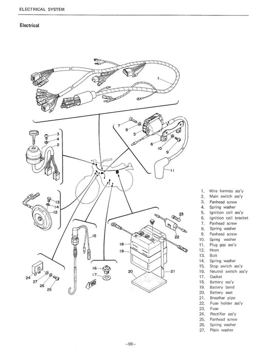 1974-1980 Yamaha AG 175 AG175 Service Manual