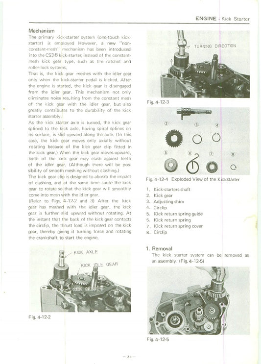 1971-1972 Yamaha CS3C 200cc Service Manual