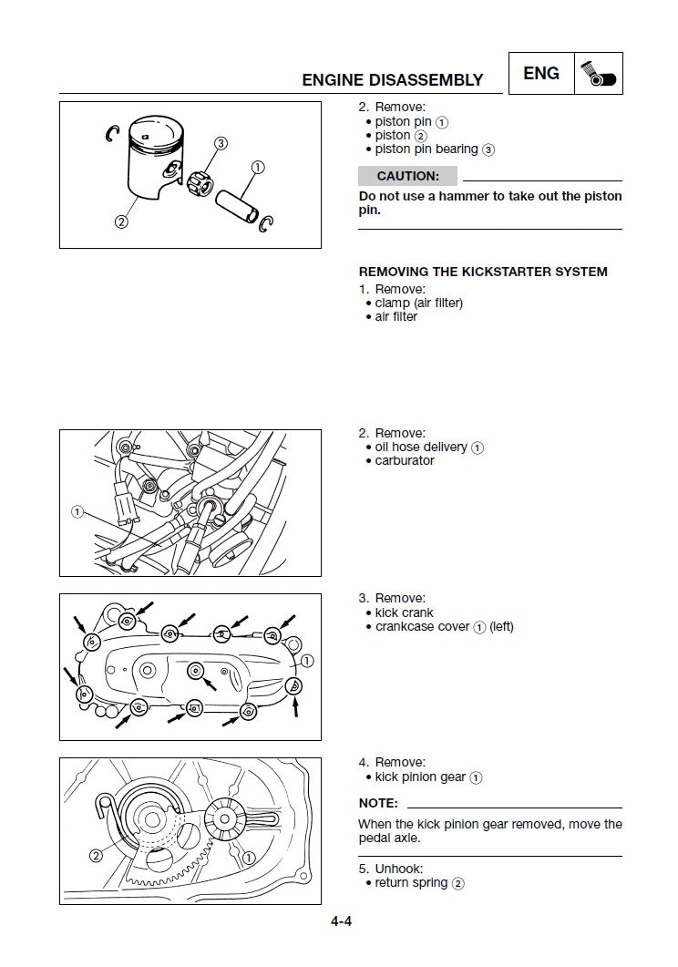 2002onwards Yamaha CS50 Jog 50 Scooter Service Manual