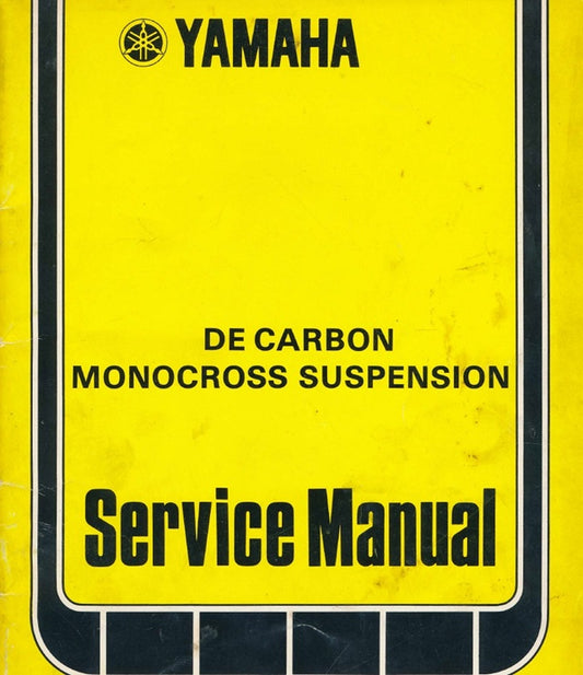 Yamaha De Carbon Monocross Suspension Service / Workshop / Repair Manual