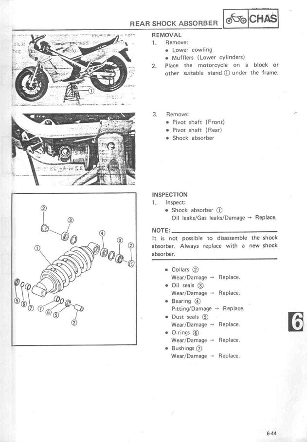 1980-1981 Yamaha XS850 XS 850 G Manual de servicio