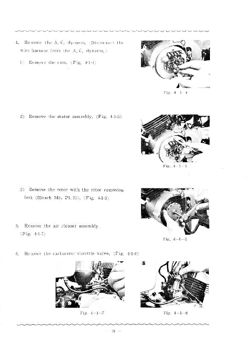 1972 en adelante Manual de servicio del ciclomotor Yamaha FS1-E