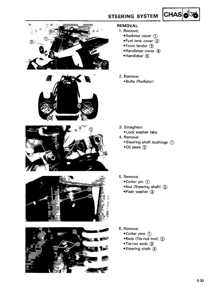 1988 to 2004 Yamaha YFM250 Bear Tracker ATV Quad Service Manual