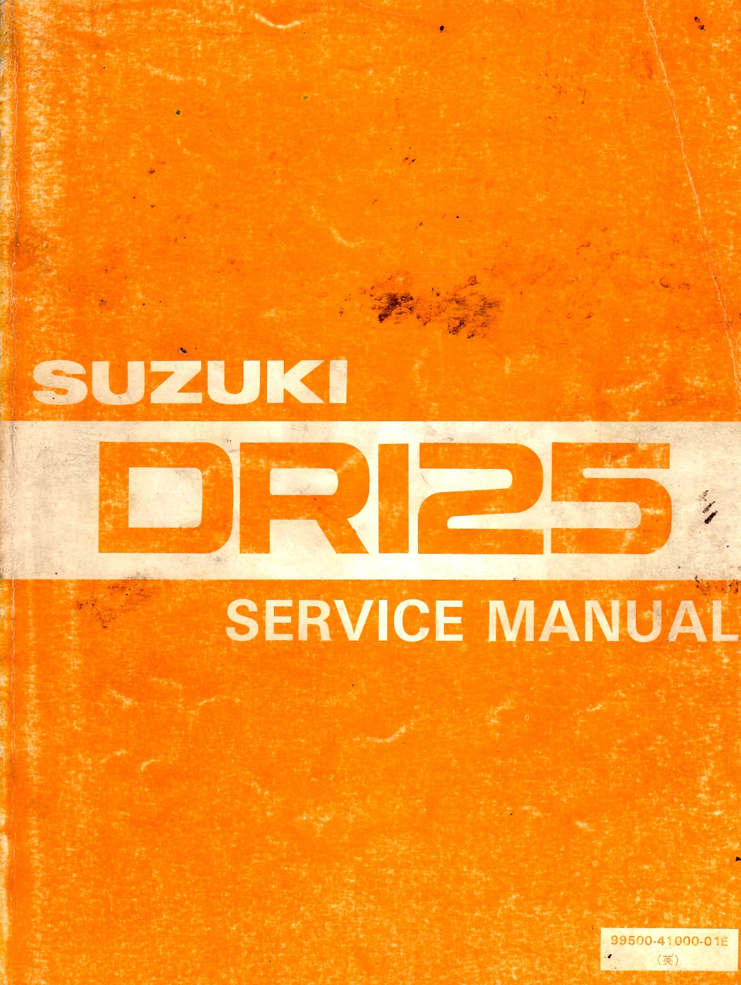 1985-1986 Suzuki DR600 DR600S DR 600 Manual de servicio