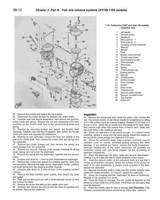 1981-1998 Yamaha XV750 XV 750 Virago Service Manual