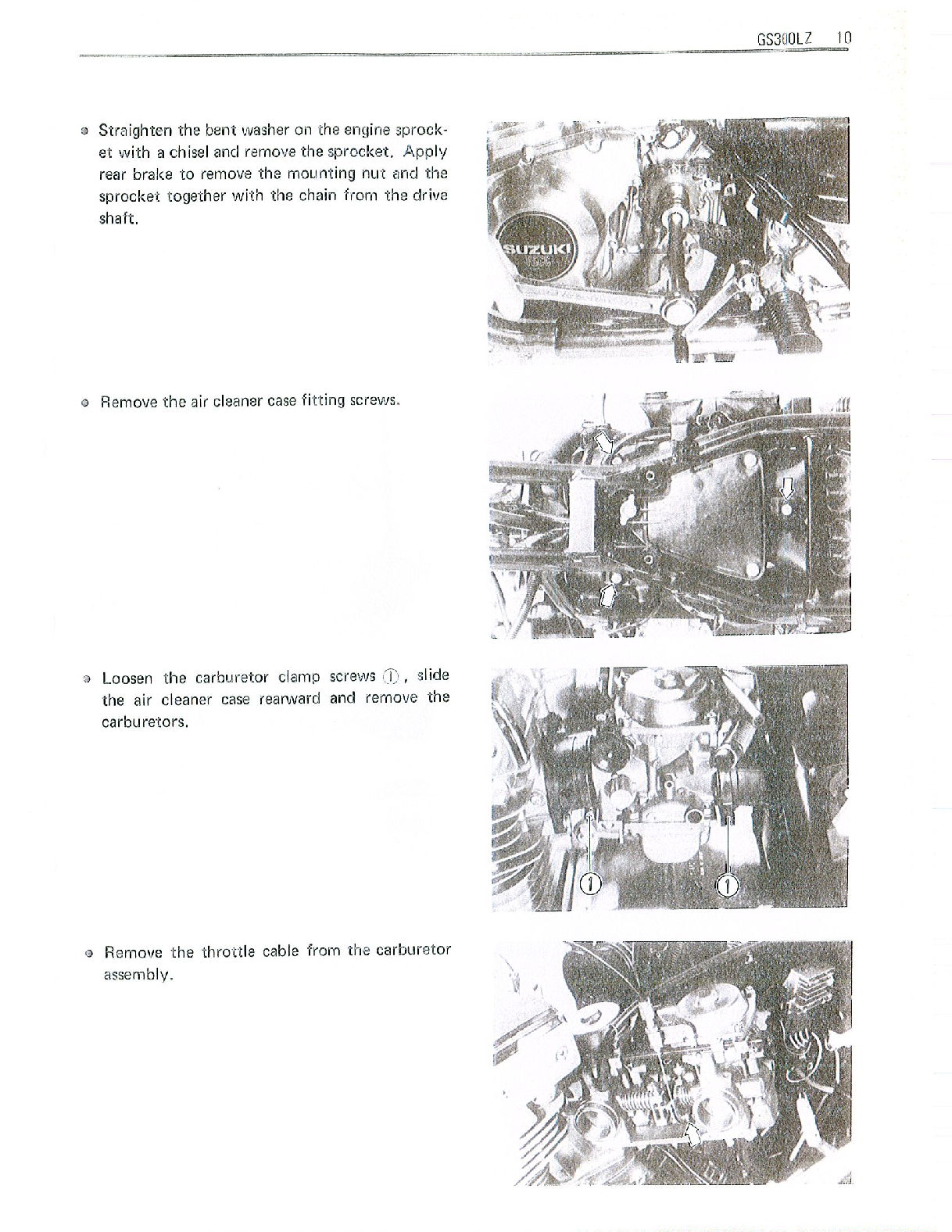 1982-1984 Suzuki GS300L Manual de servicio doble