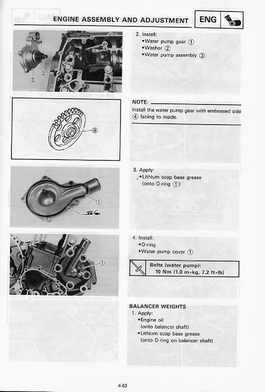 1989-1996 Yamaha XTZ750 XTZ 750 Super Tenere Manual de servicio