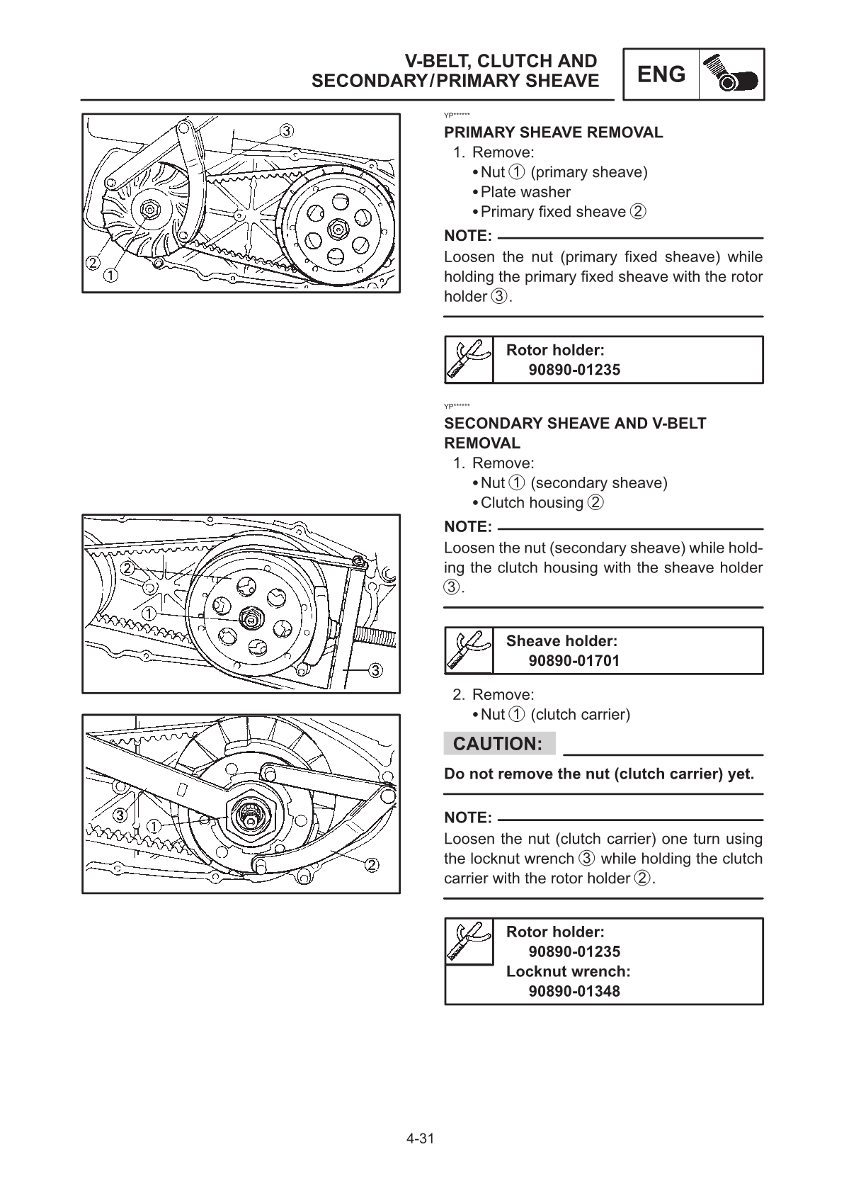 1995-1999 Yamaha YP250 Majesty Scooter Service Manual