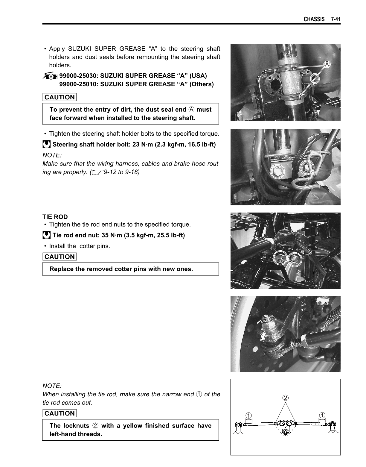 2001-2009 Suzuki LT-F250 Ozark Quad Manual de servicio
