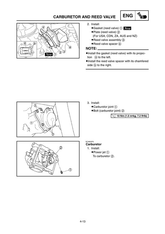 2002-2004 Yamaha YZ250 YZ 250 Motocross Service Manual