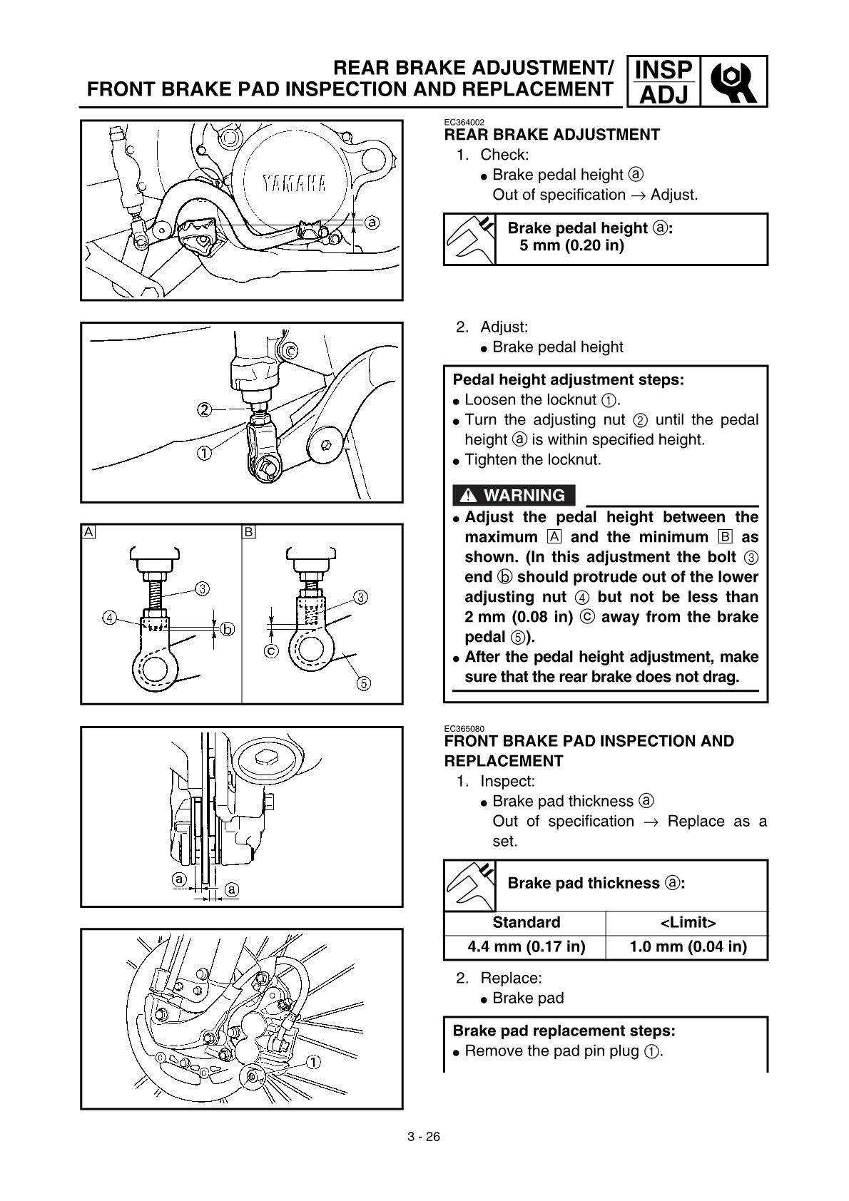 2000-2002 Yamaha YZ426F Motocross Service Manual