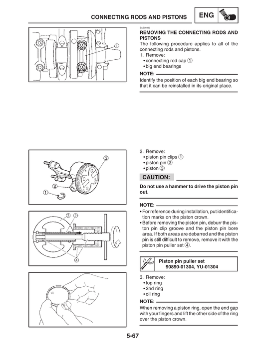 2003-2005 onwards Yamaha YZF-R6 R6 Service Manual