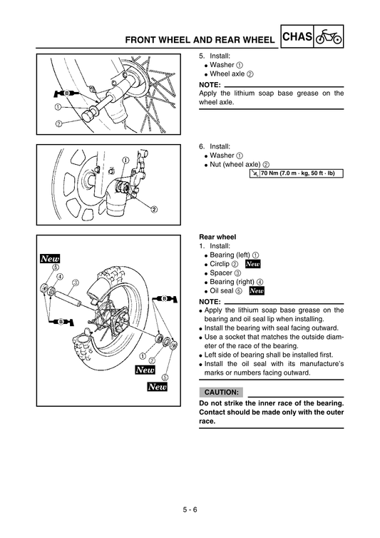 2002-2016 Yamaha YZ85 YZ 85 Manual de servicio de motocross