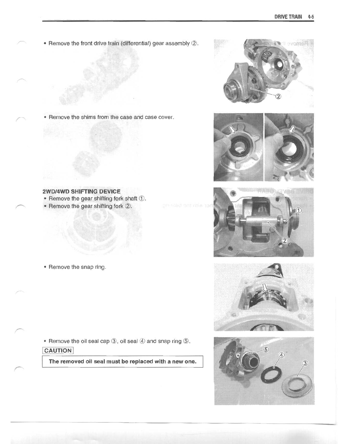 2005-2007 Suzuki LT-A700X KingQuad Manual de servicio