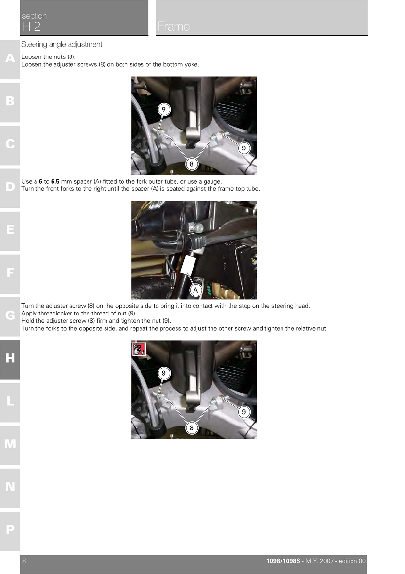 2007-2009 Ducati 1098 Twin Manual