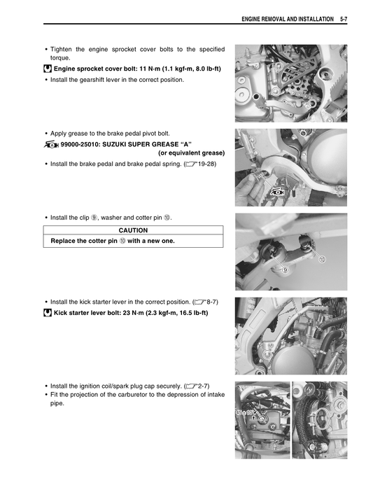 2007-2009 Suzuki RMZ250 RMZ RM-Z 250 Motocross Service Manual