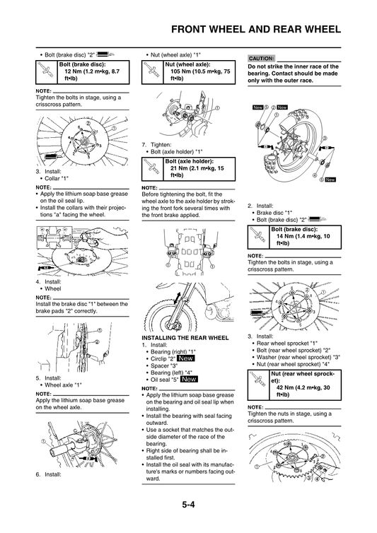 2007-2016 Yamaha YZ125 YZ 125 Motocross Service Manual