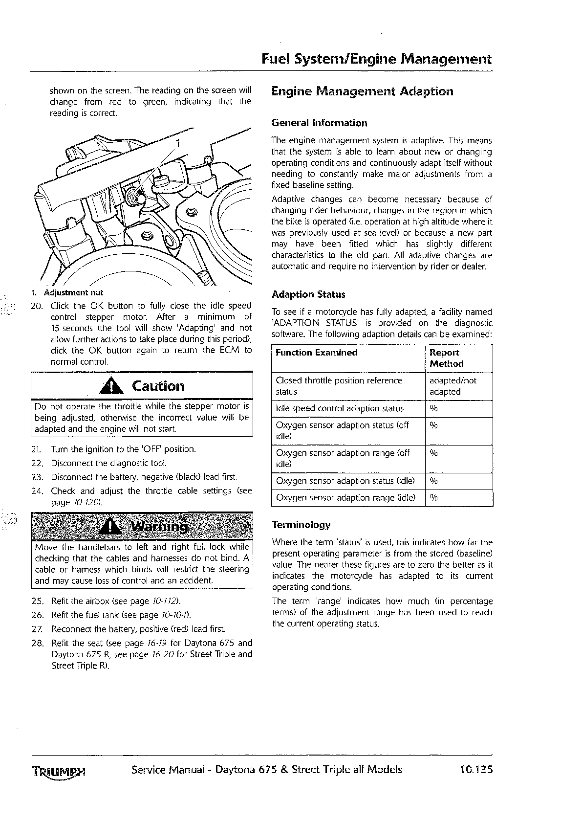 2013-2016 Triumph Street Triple R 675 Service Manual