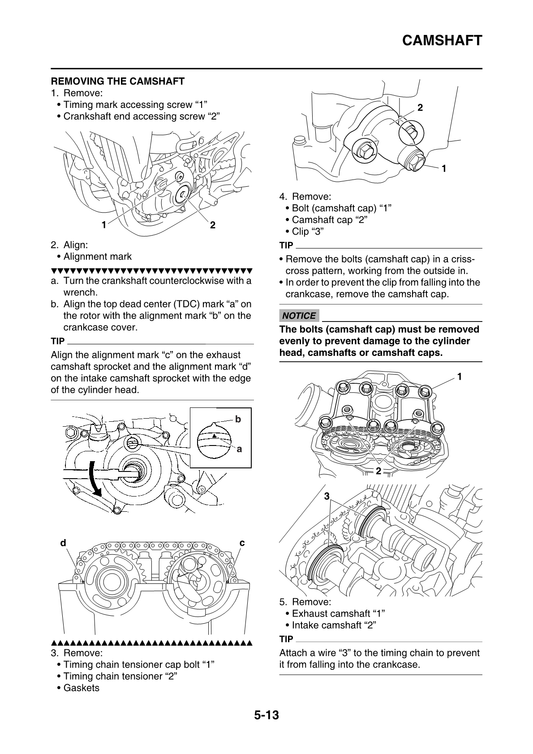 2014-2018 Yamaha YZ250F Motocross Service Manual