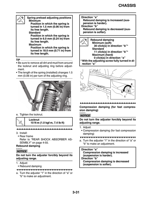2019-2020 Yamaha YZ450FX Motocross Service Manual