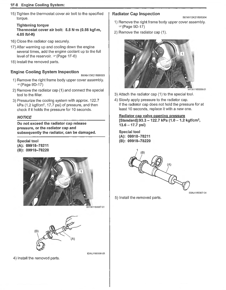 2017-2021 Suzuki GSXS750 GSX-S 750 Service Manual