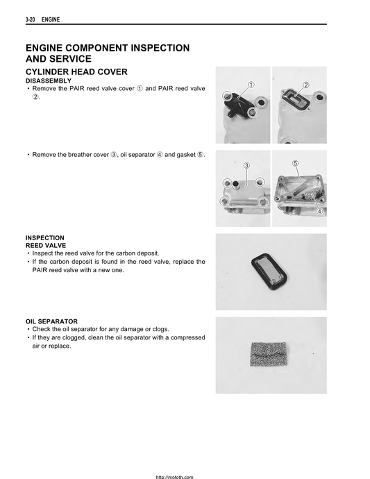 2005 en adelante Suzuki UY125 Manual de servicio del scooter giratorio