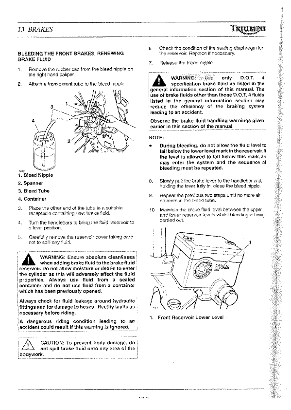 2001-2006 Triumph Tiger 955i Triple Service Manual