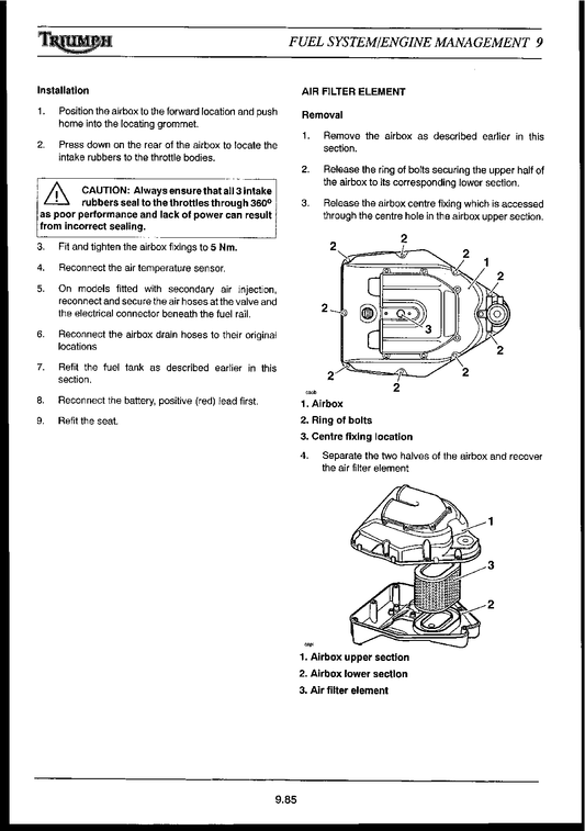2002-2005 Triumph 955i Speed Triple Service Manual