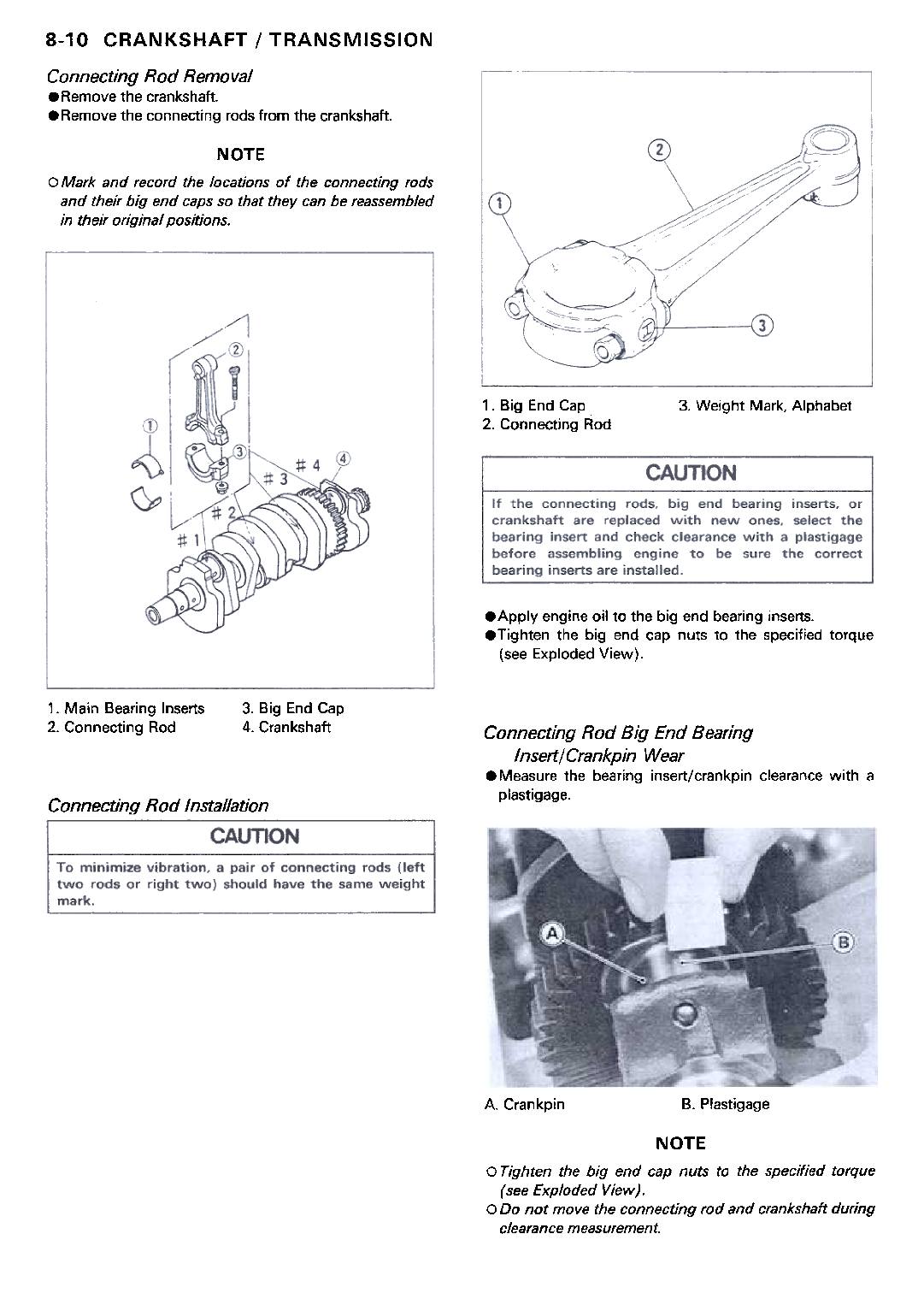 1989-1990 Kawasaki ZXR400 ZXR 400 R 'H' Ninja Manual de servicio
