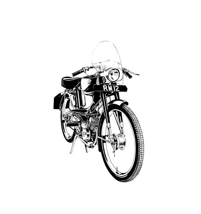 1965-1967 RM12 Super 50 Moped Scooter Service Manual