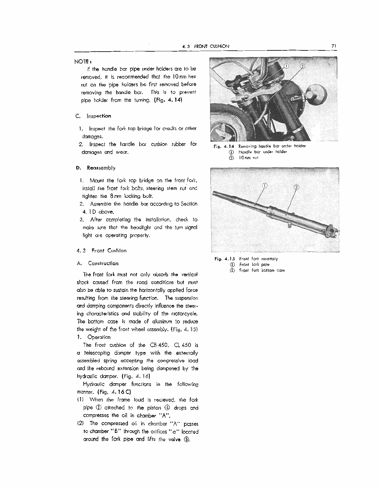 1968-1975 Honda CL450 Scrambler Twin Manual