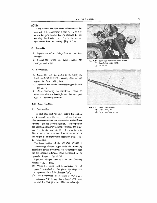 1968-1975 Honda CL450 Scrambler Twin Manual