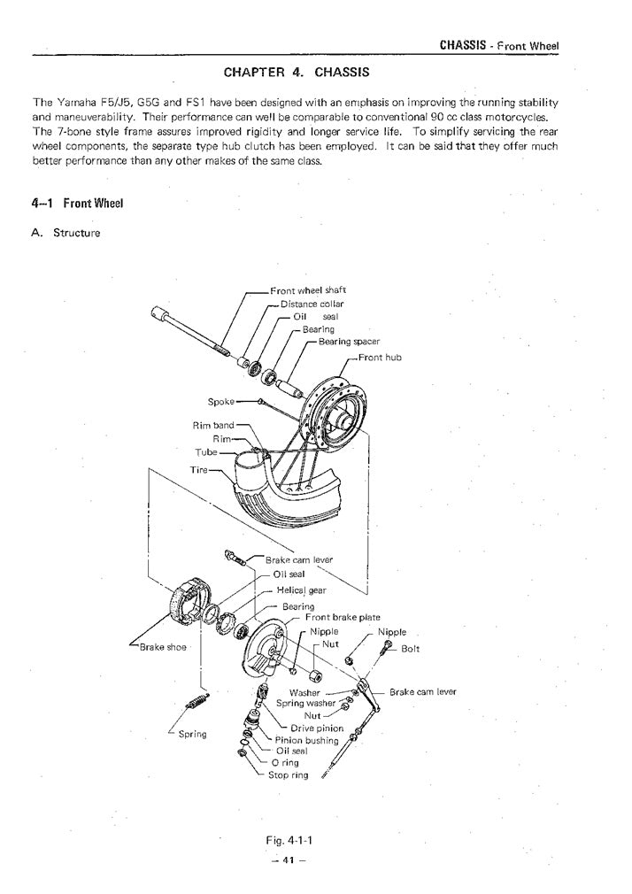 1969-1971 Yamaha F5 Moped Service Manual