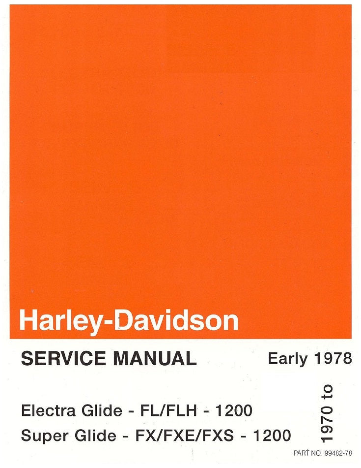 1970-1978 Harley Davidson FL Electra Glide Service Manual