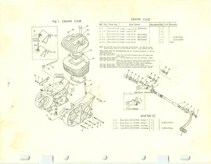 1971 Yamaha DT1E DT-1E 250 Service Manual