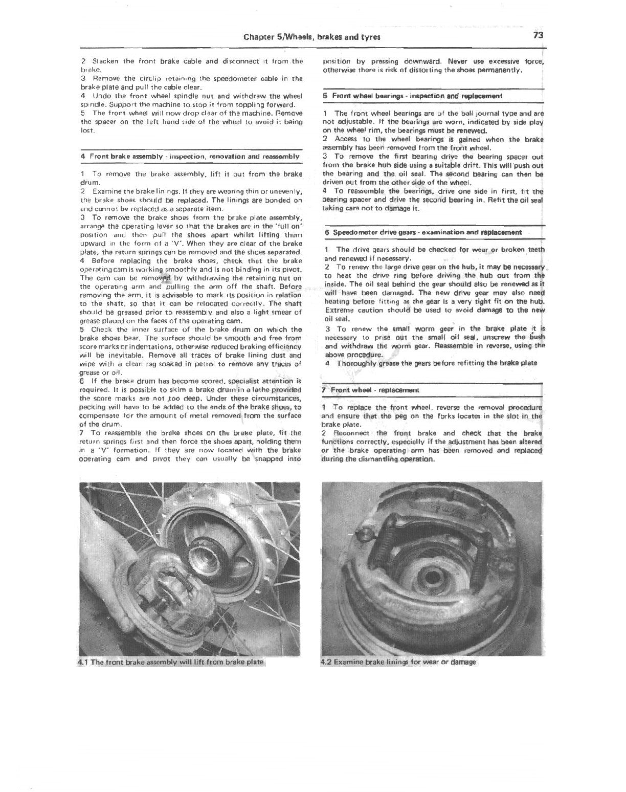 1972 en adelante Manual de servicio del ciclomotor Yamaha FS1-E