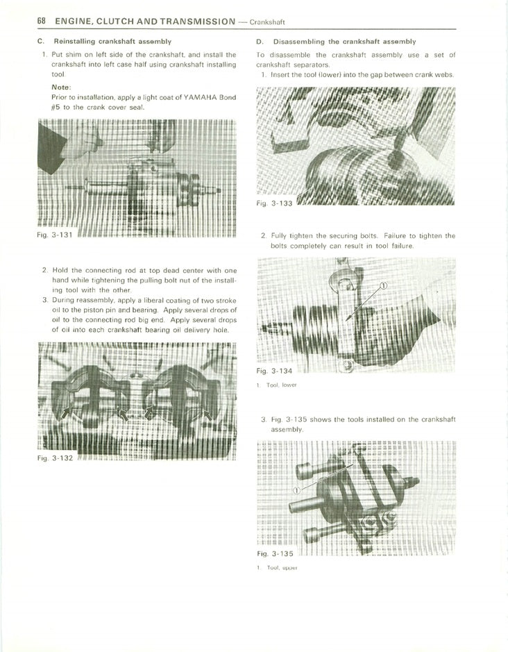 1973-1976 Yamaha RD125B RD125 B Service Manual