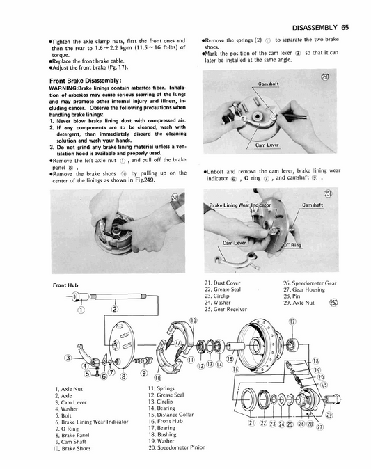 1974-1980 Kawasaki KE125 KE 125 Enduro Service Manual