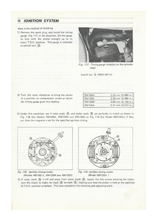 1976 Suzuki RM100 RM100A Service Manual