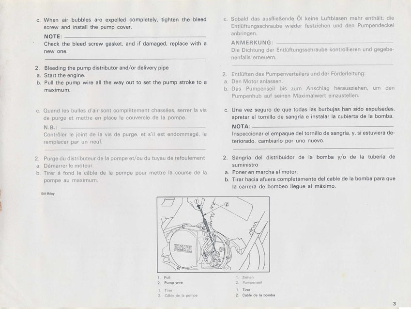 Yamaha Autolube Pump Service / Workshop / Repair Manual