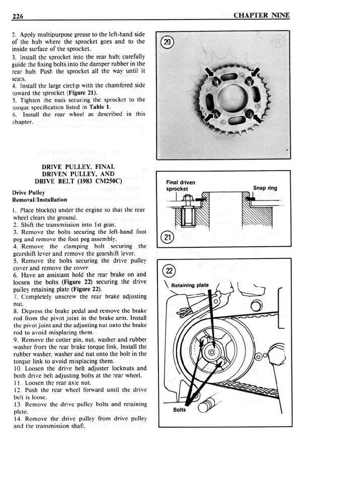 1980-1982 Honda CM200T Twinstar Twin Service Manual