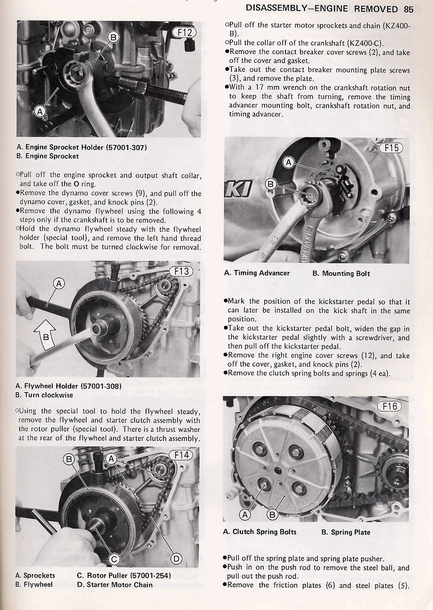 1978-1982 Kawasaki KZ400 Z400 C1 Twin Cylinder Service Manual