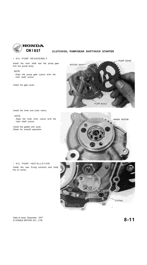 1978 HONDA CB750 SERVICE MANUAL visual data 6